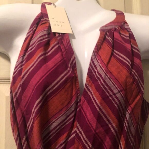 A New Day Sleeveless Belted Dress Multi Stripe , med (but can fit sm- la… - Picture 10 of 11